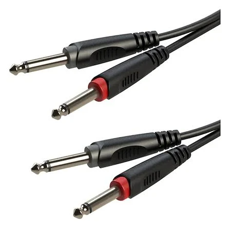 Roxtone Cable 2 PLUG 6,5 - 2 PLUG 6,5 Mono 3 Metros RACC100L3