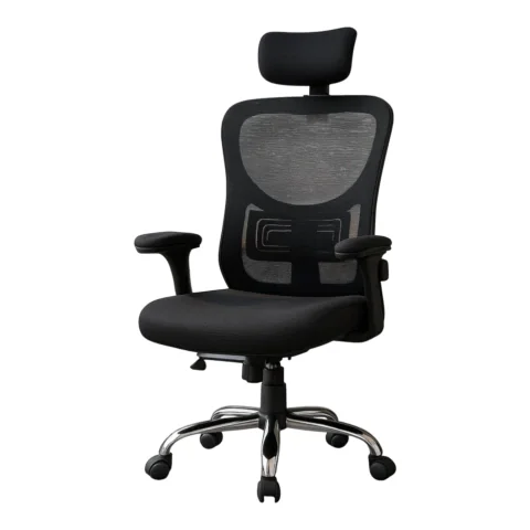IMP Sillon Vertebra Negro con Cabezal Croma