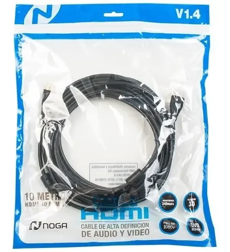 Noga Net Cable HDMI a HDMI V1.4 10 Metros HDMI-10M