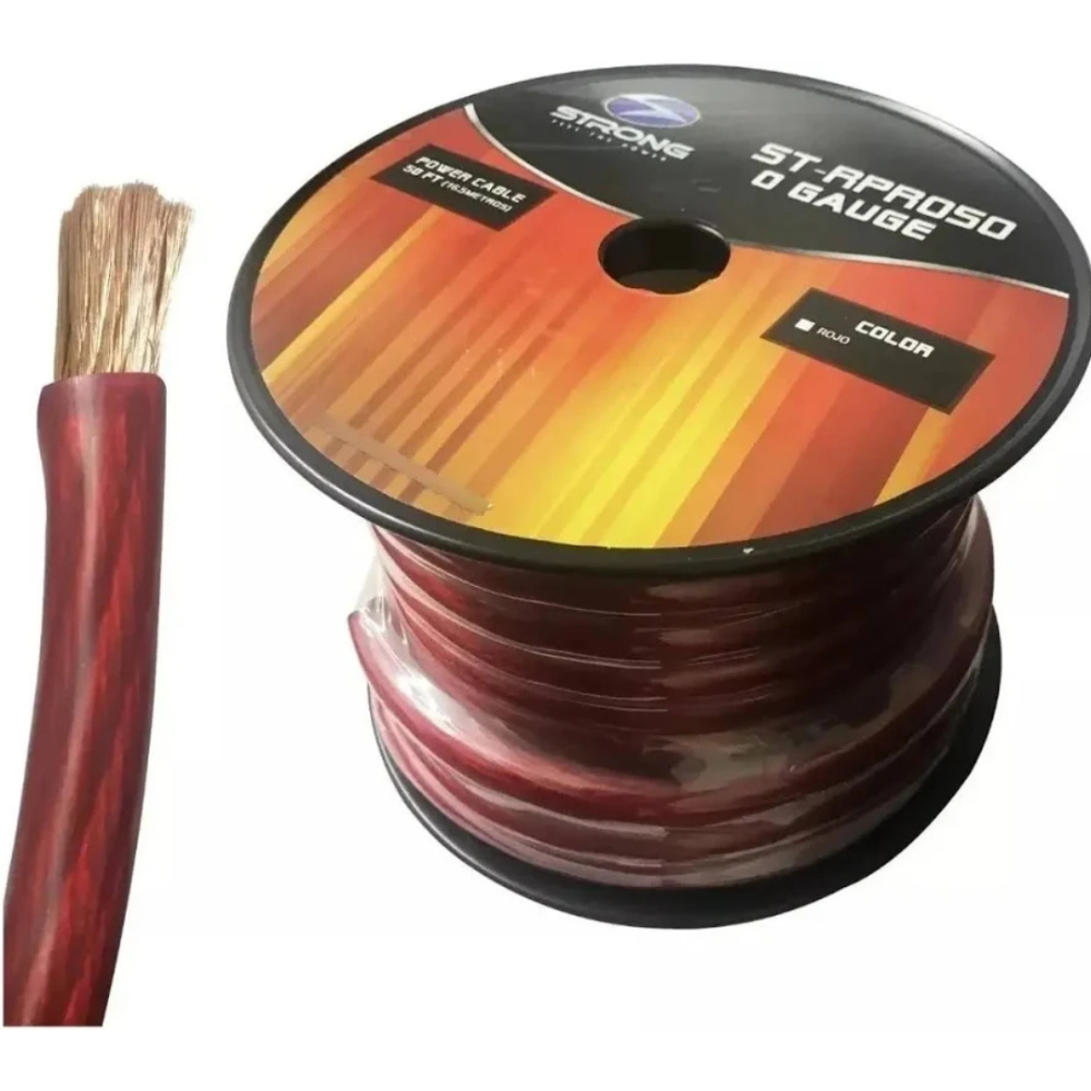 Blauline Cable 0GA Rojo 15 Metro (Precio x Metro)