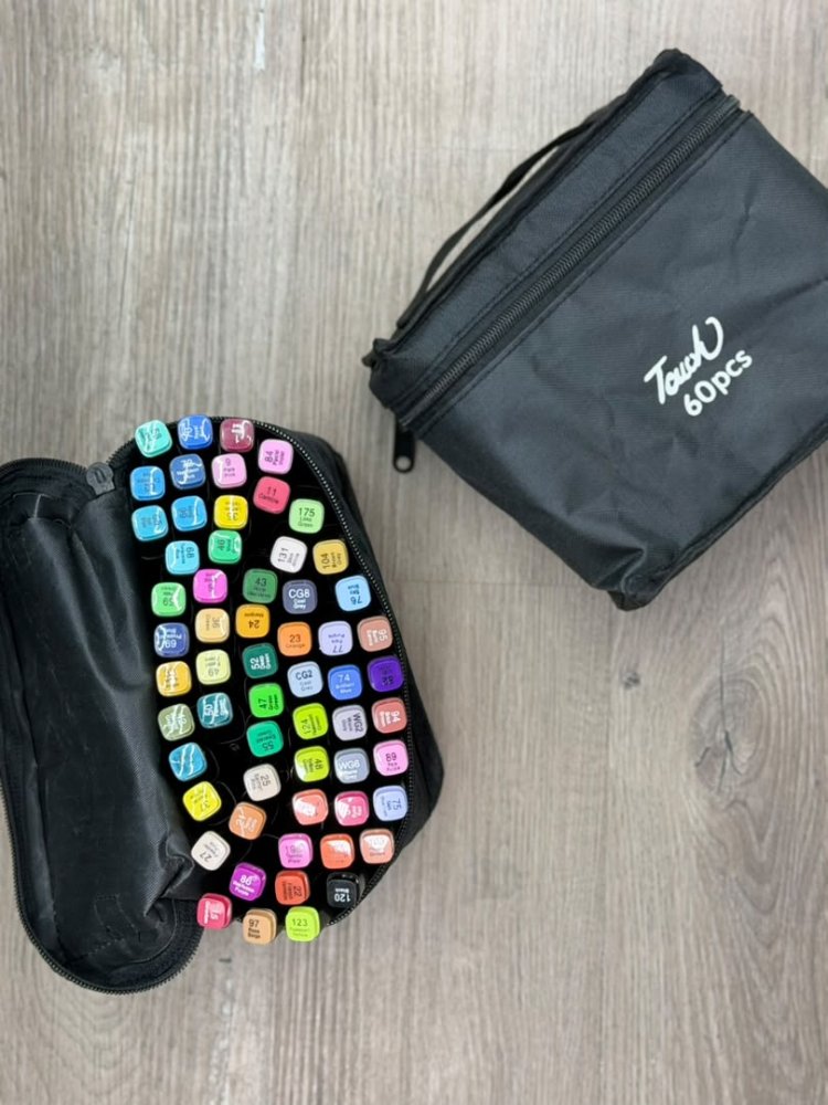Set de marcadores doble punta 60 pzs