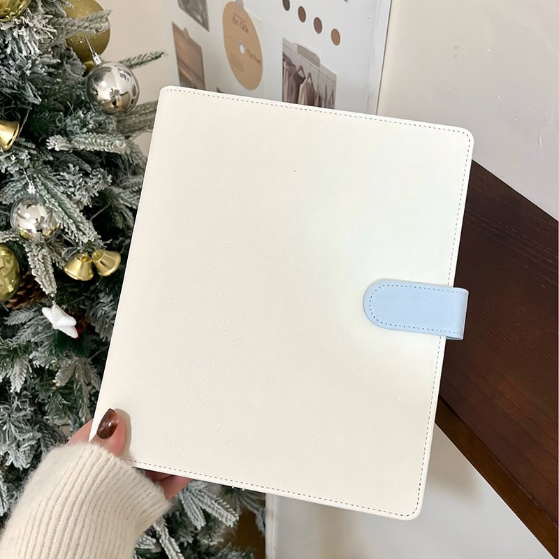 Binder Macaron Blanco con Celeste JUMBO