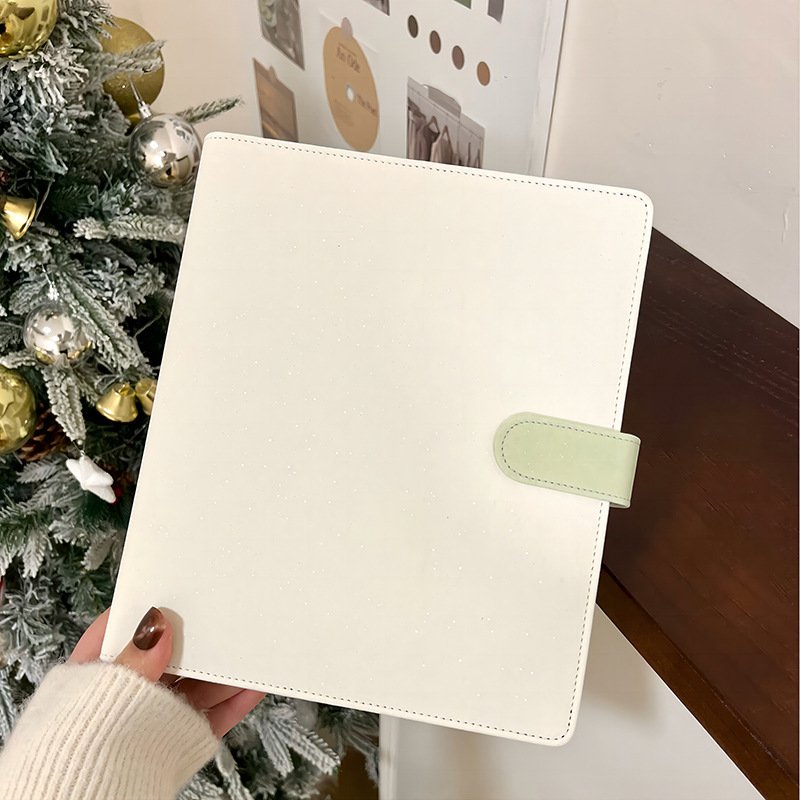 Binder Macaron Blanco con Verde JUMBO