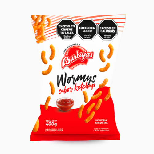 Burbuja Wormys de Ketchup 80Gr