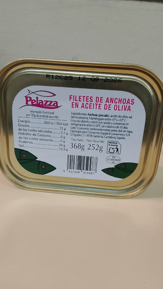 conserva filete de anchoas