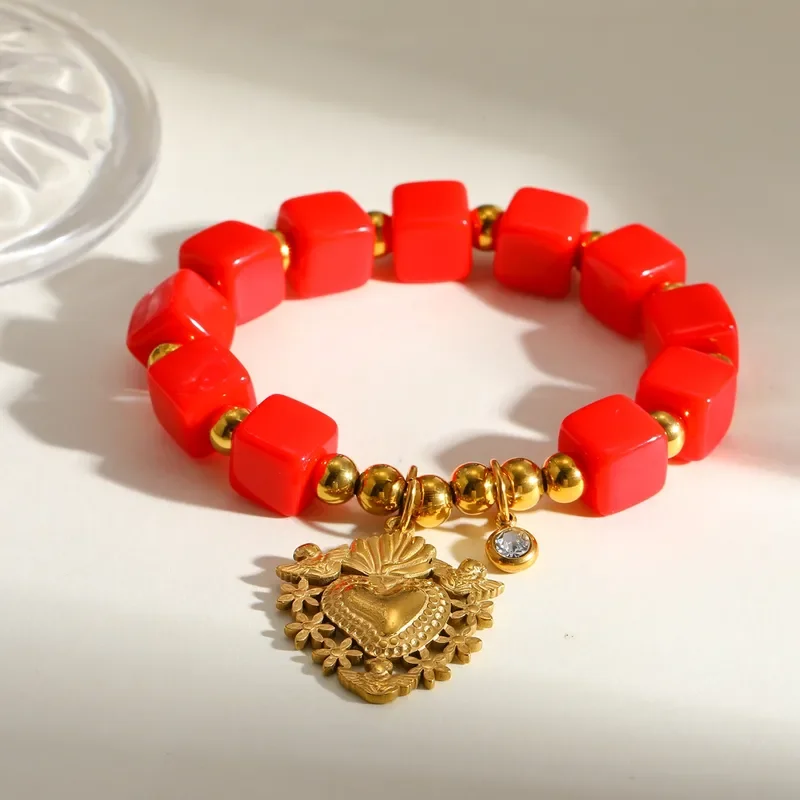pulsera de acrilico con acero inoxidable