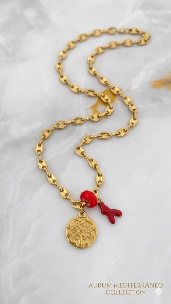Collar gucci mediano con el arbol de la vida