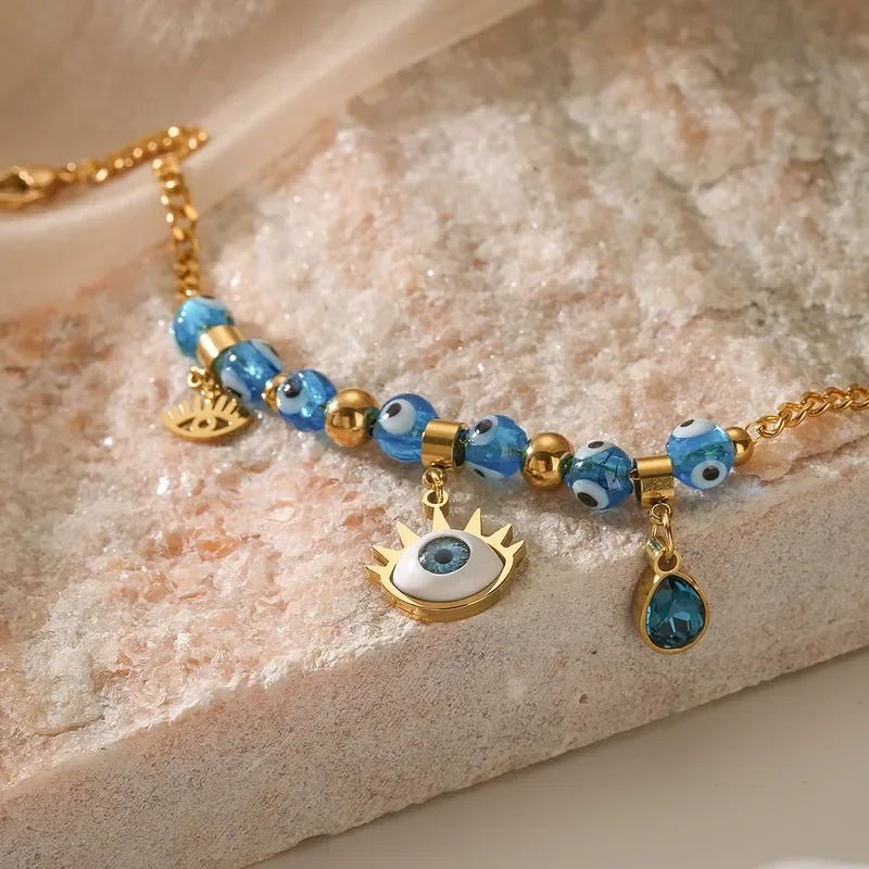 pulsera multi dije de ojitos