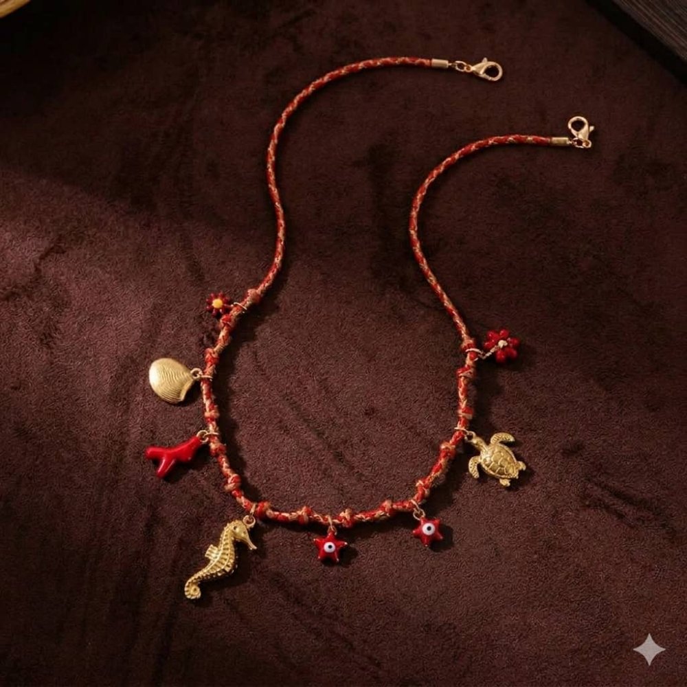 Collar playero rojo