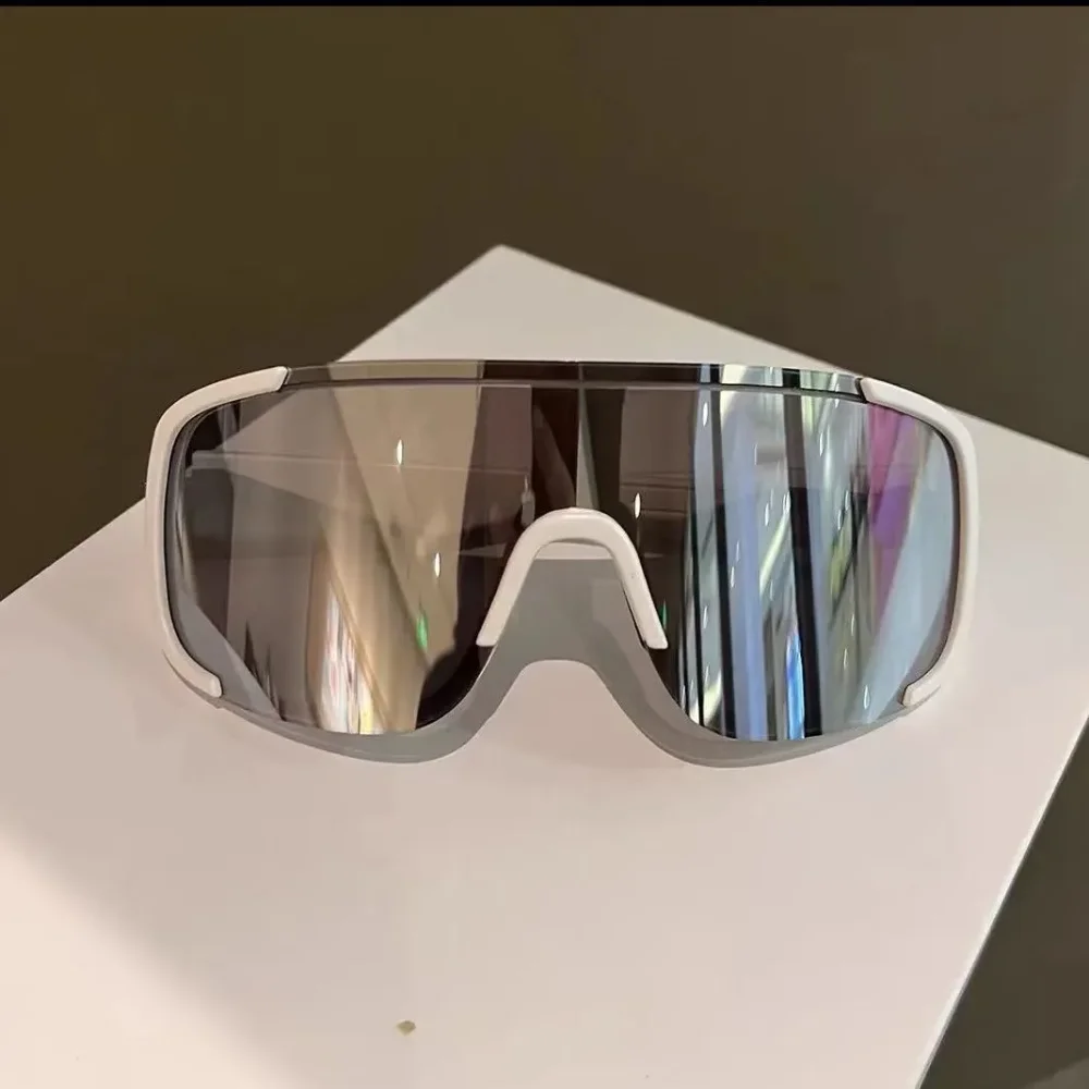 lentes deportivos espejo plateado
