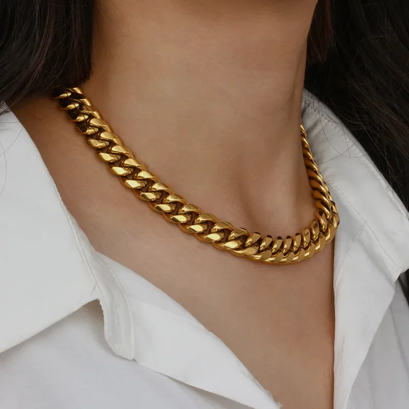 Collar cubano gruesa 13mm