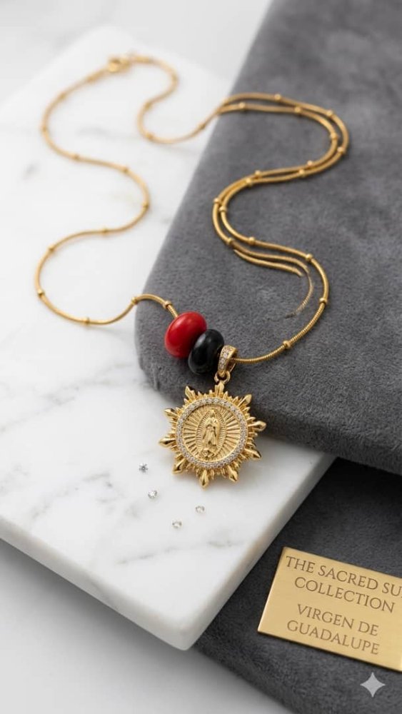 Collar virgen de guadalupe con separadores