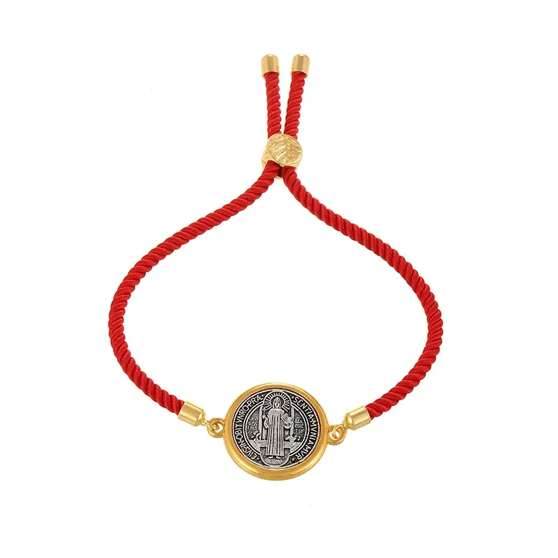 pulsera de cordon rojo de san benito abad