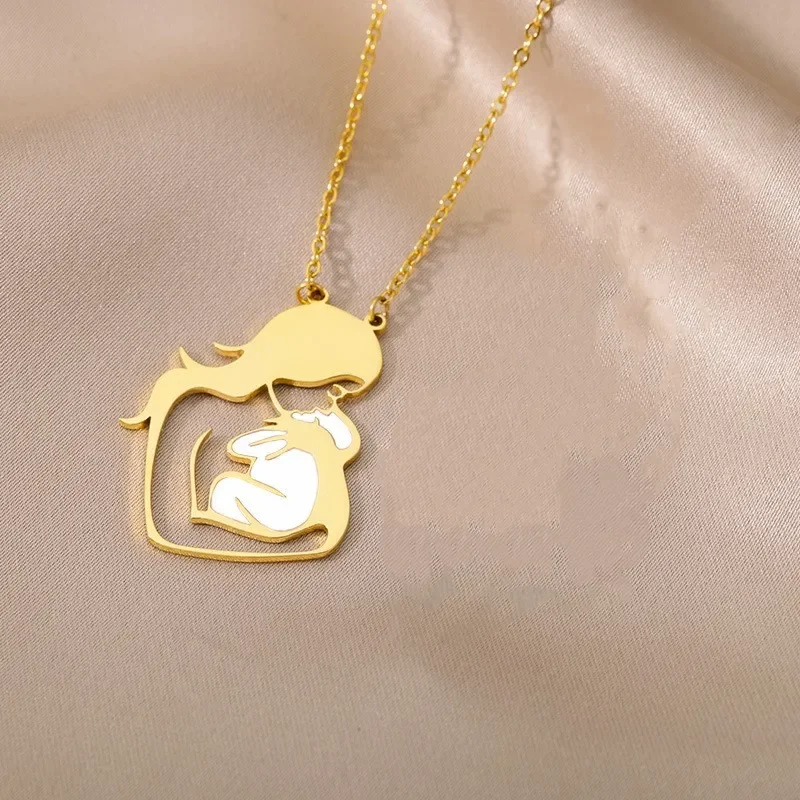 Collar de mama con su bebe