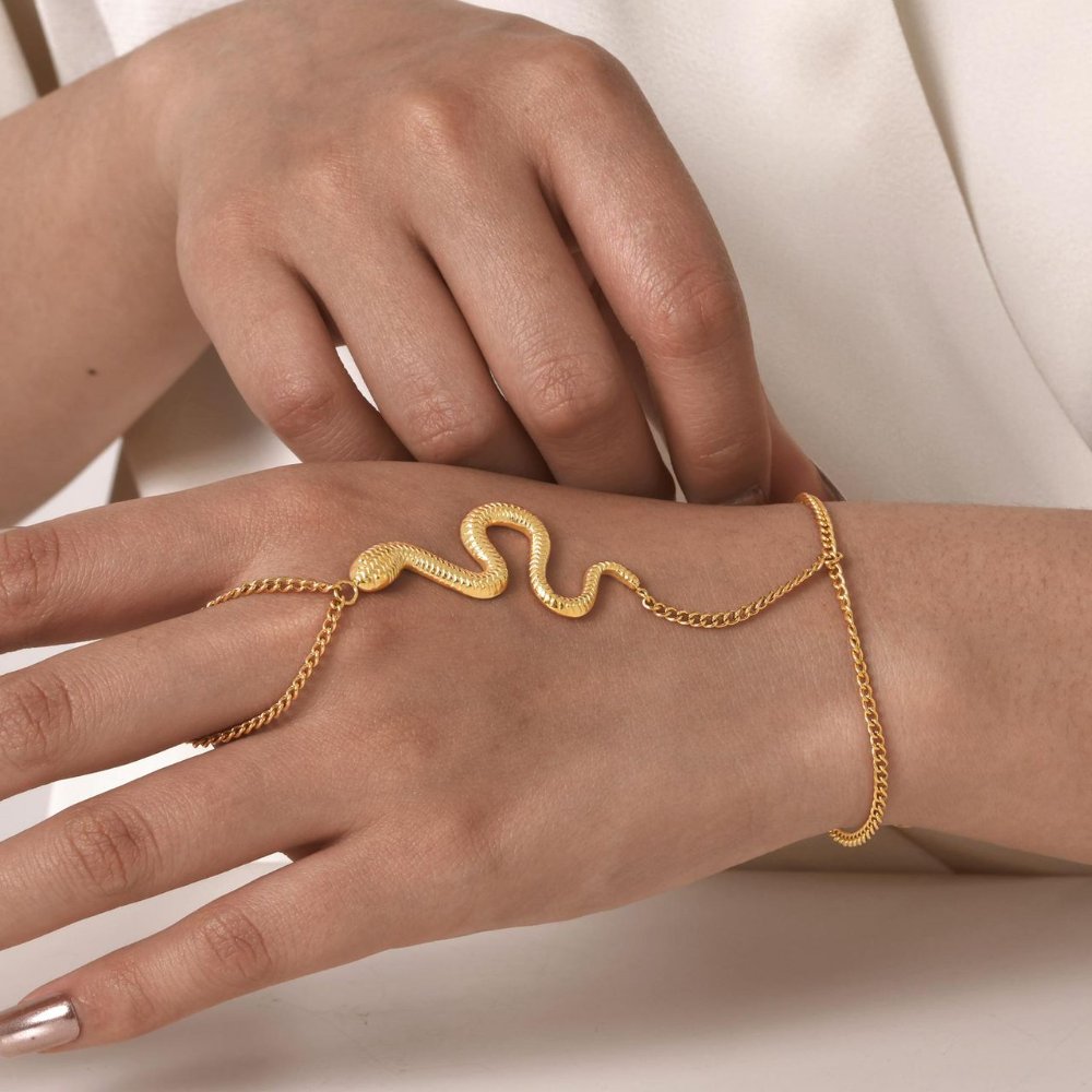 Pulsera anillo de serpiente