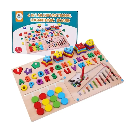 TABLERO MONTESSORI 6 EN 1 MULTIFUNCIONAL