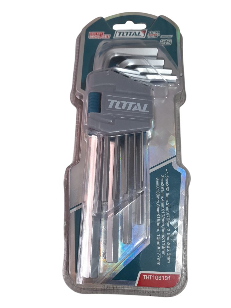 JUEGO DE LLAVES HEXAGONALES PLEGABLES TOTAL