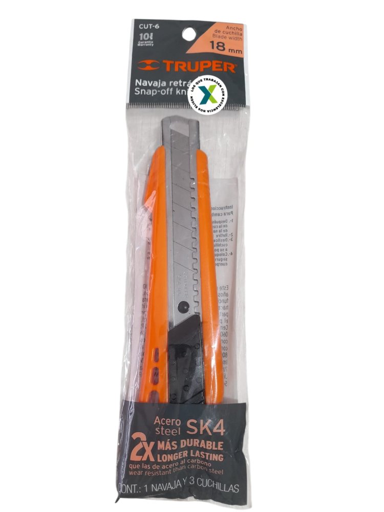 BISTURÍ ECO CUTTER 18MM DE PLASTICO TRUPER