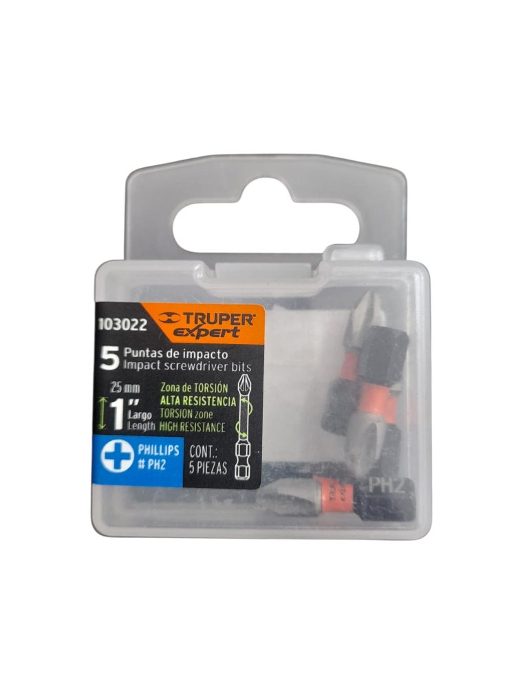 PUNTA DE IMPACTO X 5 TRUPER 1"