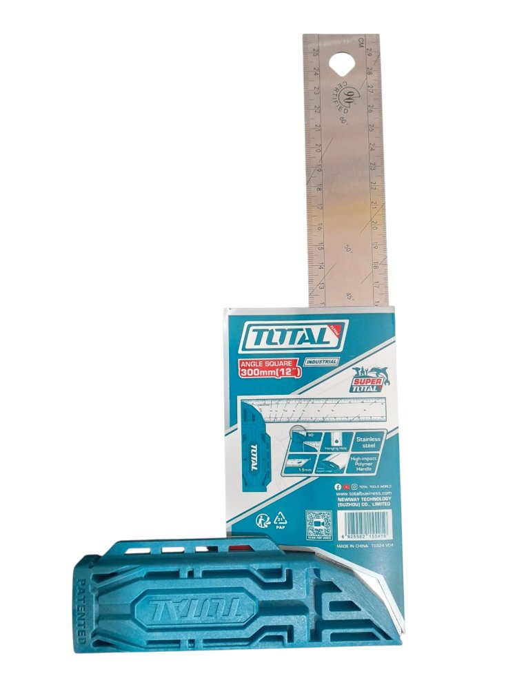 ESCUADRA 90º ACERO INOX 12" TOTAL