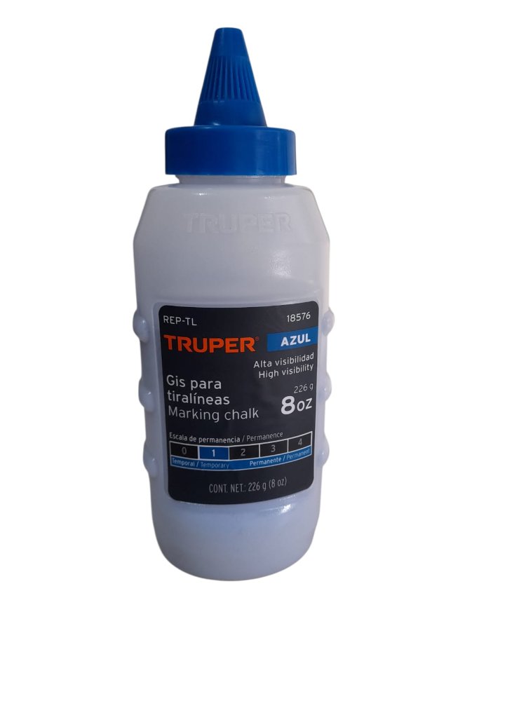 TIZA PARA TIRALÍNEAS AZUL ALTA VISIBILIDAD 8OZ TRUPER