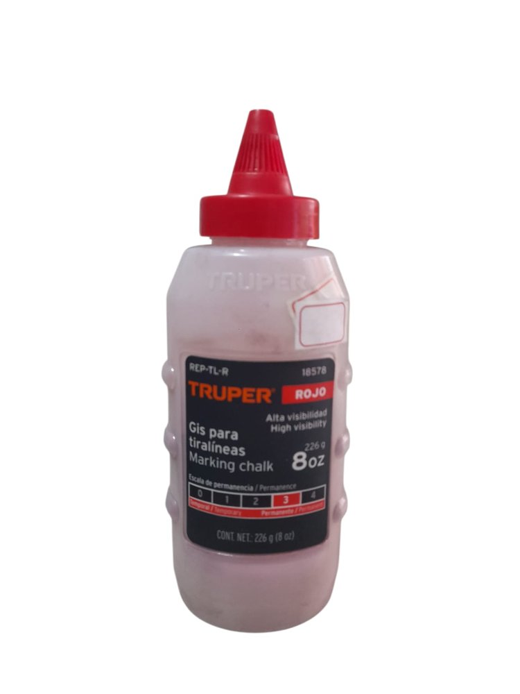 TIZA PARA TIRALÍNEAS ROJO ALTA VISIBILIDAD 8OZ TRUPER