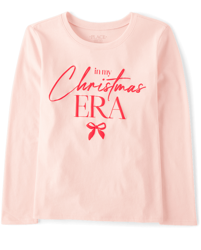 Franela M/L Rosa Figura Christmas ERA