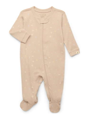 Pijama de Bebe beige detalles floral 3 Meses
