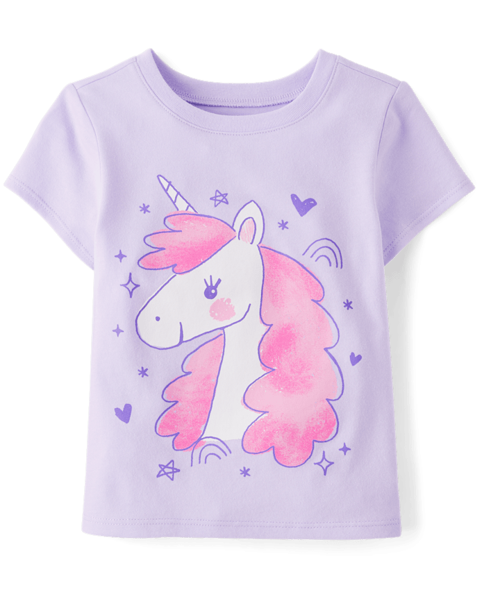 Franela Lila con Figura de Unicornio 2T