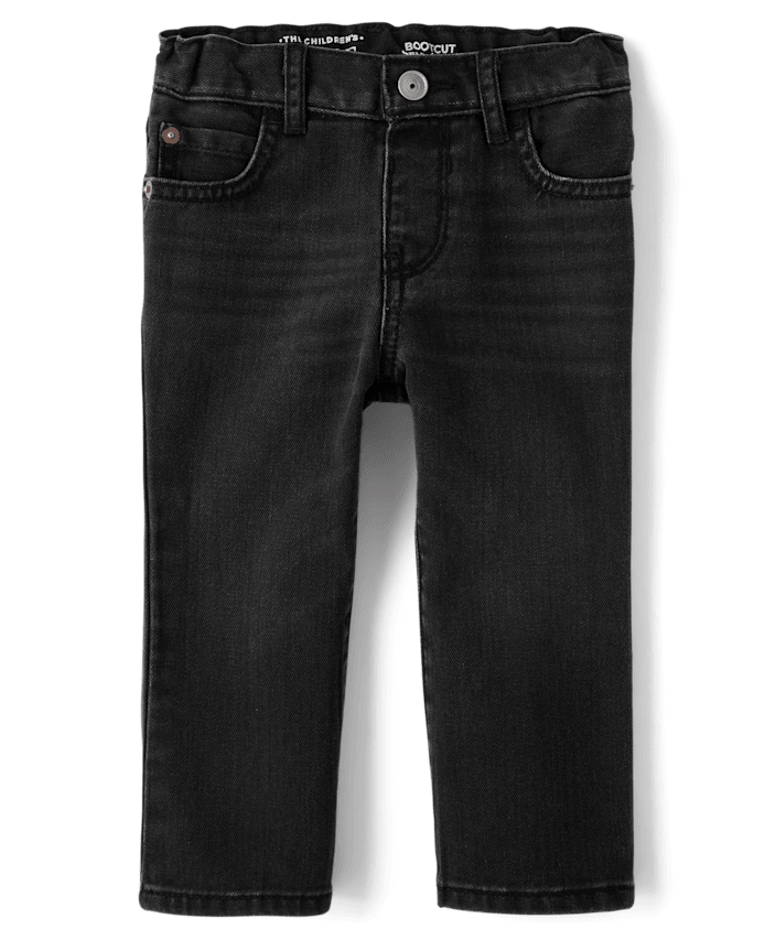 Jeans Negro Prelavado Bota Recta 4T