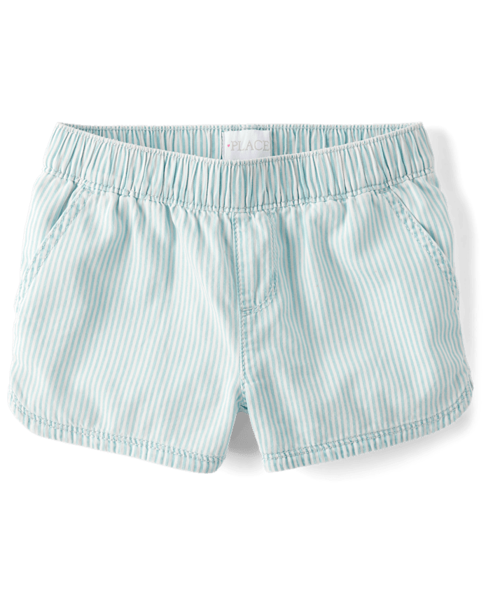 Shorts de Niña Rayas Celeste 6/7T