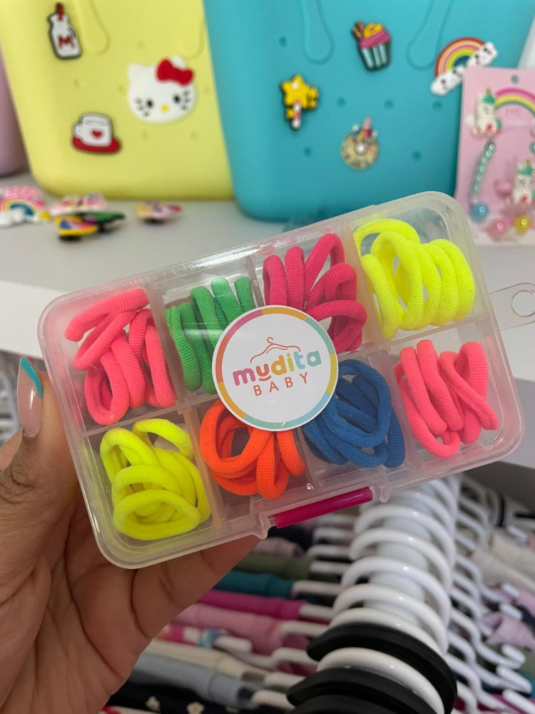 Mini Contenedor + 50 colitas de colores varios