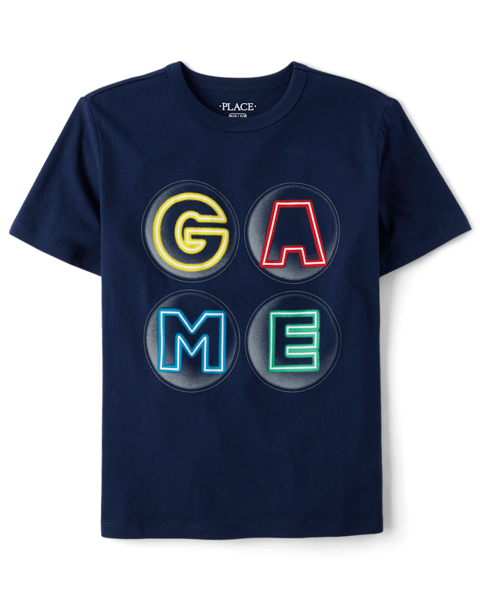 Franela Azul Figura GAME 7/8T