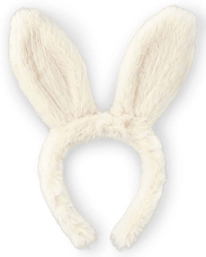 Cintillo con orejas de conejo en peluche