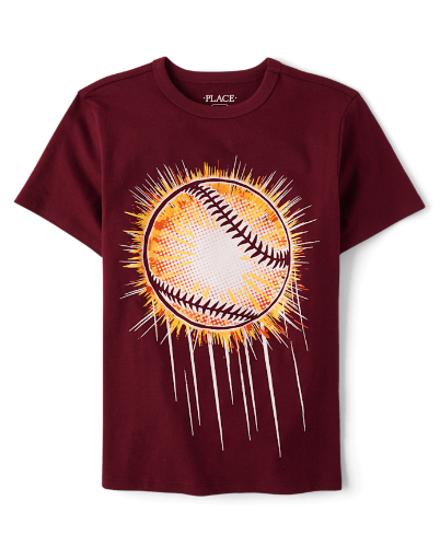 Franela Vinotinto Figura Pelota de Beisbol 7/8T