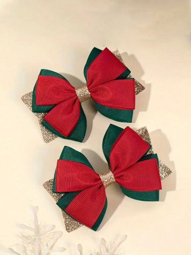 Lazos rojo y verde navideño