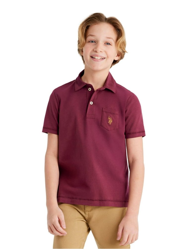 Chemise U.S Polo Vinotinto 8T