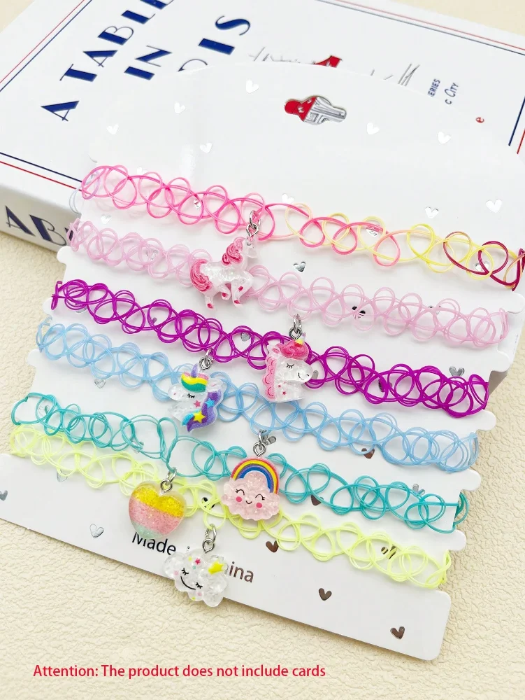 Gargantillas elasticas de niña colores varios por unidad