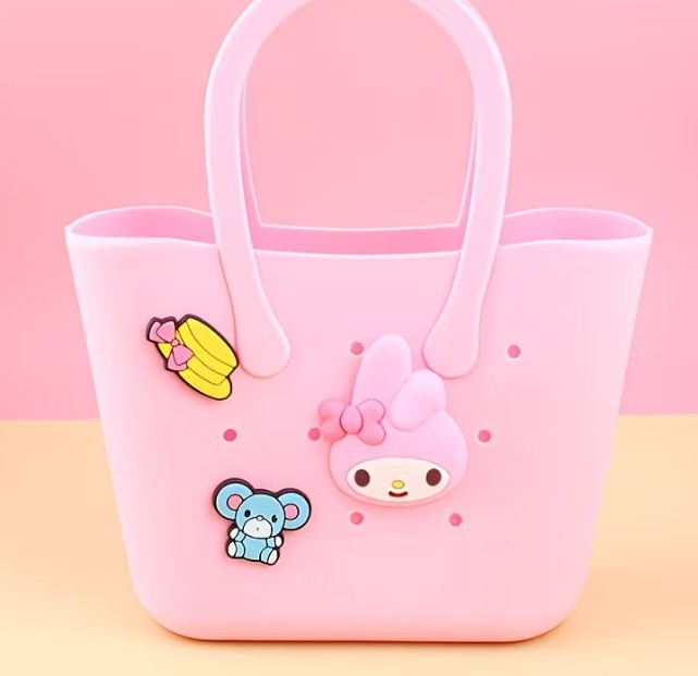 Bolso Plastico rosado melodia tipo cross