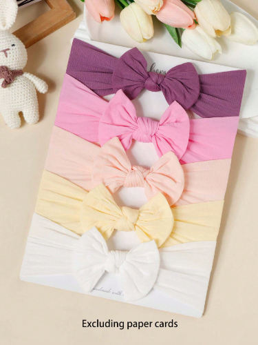Bandanas para bebe suave con lazo y nudo