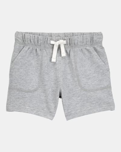 Short de algodón gris de niño 2T