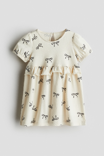 Vestido Color Crema con Lacitos 4T