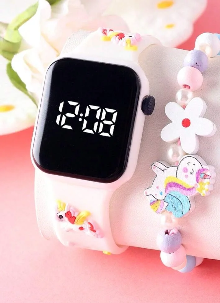 Reloj digital grande con pulsera