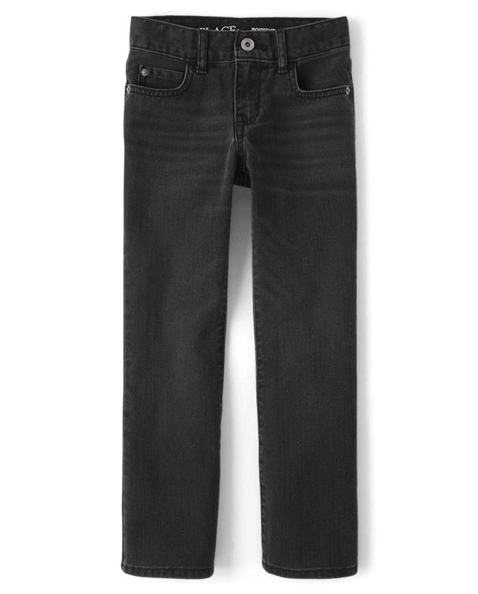 Jeans Negro Prelavado Bota Recta 8T