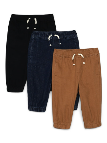 Jogger de bebe negro, jeans, marron 24 Meses