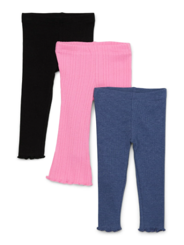 Leggins Acanalado de bebe, negro, rosa, azul 24 Meses