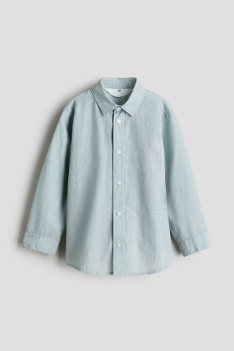 Camisa M/L Celeste 7T de niño