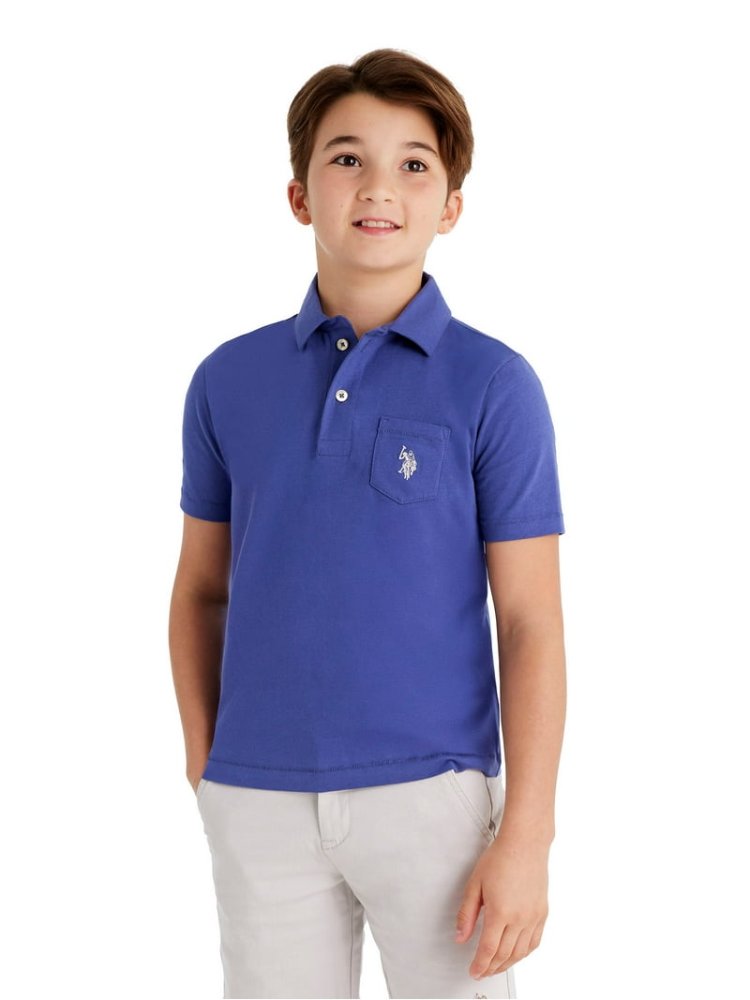 Chemise U.S Polo Azul 10-12T