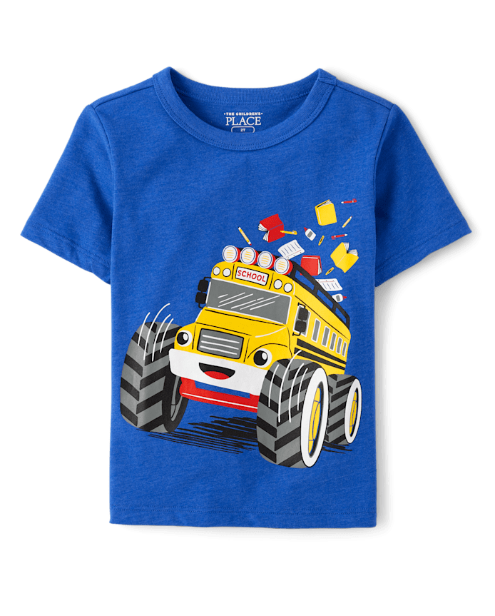 Franela Azul Rey Figura Bus School 3T