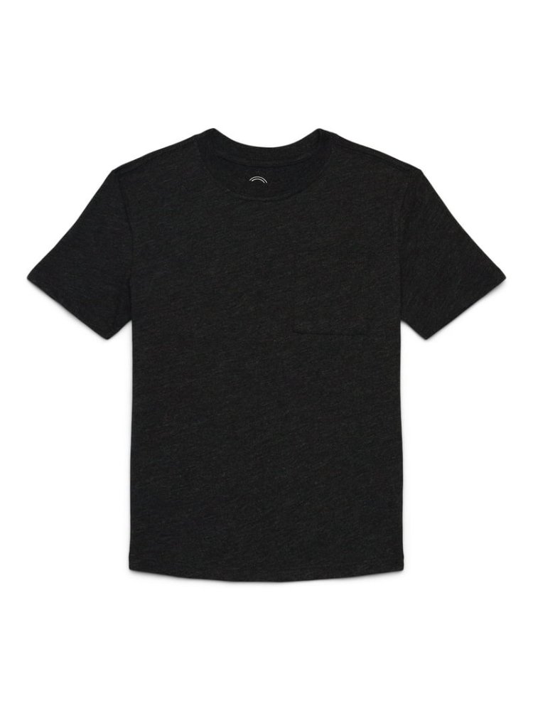 Camiseta Negra con bolsillo 10-12T